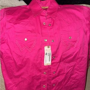 Wrangler pearl snap.